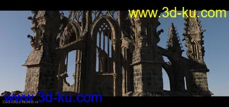 3D打印模型Ancient Legends - Gothic Cathedral Ruins的图片