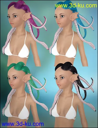 3D打印模型Anemone Hair Textures的图片