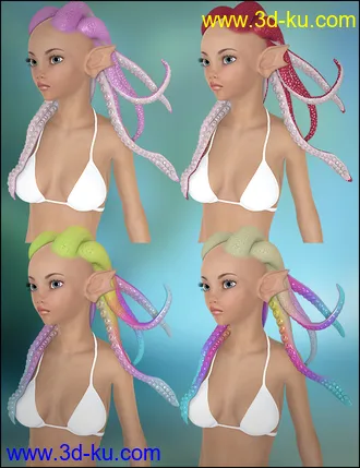 3D打印模型Anemone Hair Textures的图片