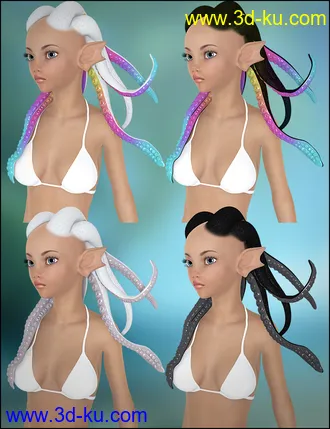 3D打印模型Anemone Hair Textures的图片