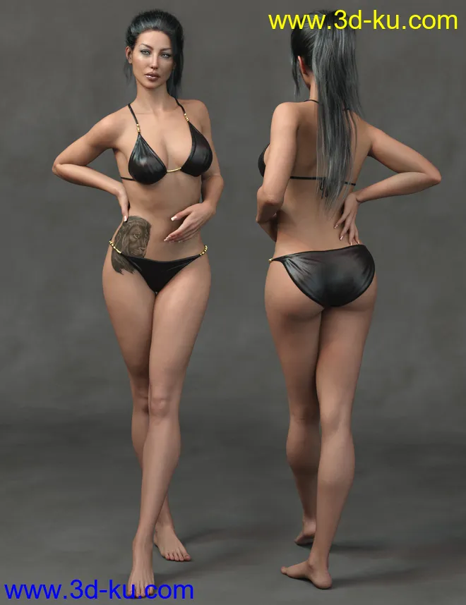 Angel HD and Her Dark Alter Ego for Genesis 8 Female模型的图片15