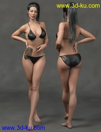 3D打印模型Angel HD and Her Dark Alter Ego for Genesis 8 Female的图片