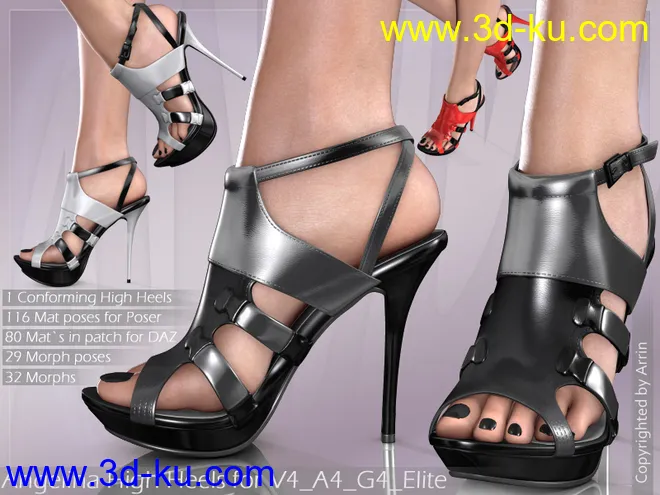 Angelina High Heels V4_A4_G4_Elite模型的图片1