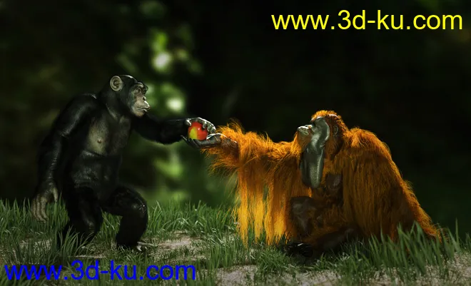 Anthropomorphs - Orangutan for Genesis 8 Male模型的图片4