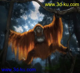 3D打印模型Anthropomorphs - Orangutan for Genesis 8 Male的图片