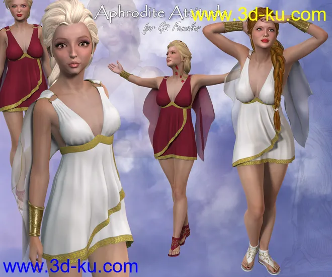 Aphrodite Attitude Dress for Gen2模型的图片1