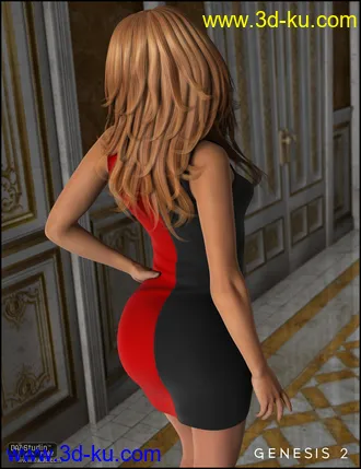 3D打印模型Arleya Dress for Genesis 2 Female(s)的图片