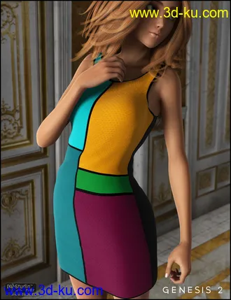 3D打印模型Arleya Dress for Genesis 2 Female(s)的图片