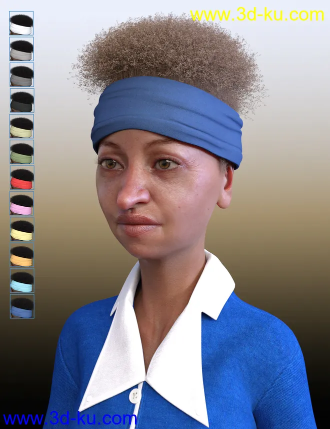 Artisan Hair for Genesis 8 Females模型的图片6