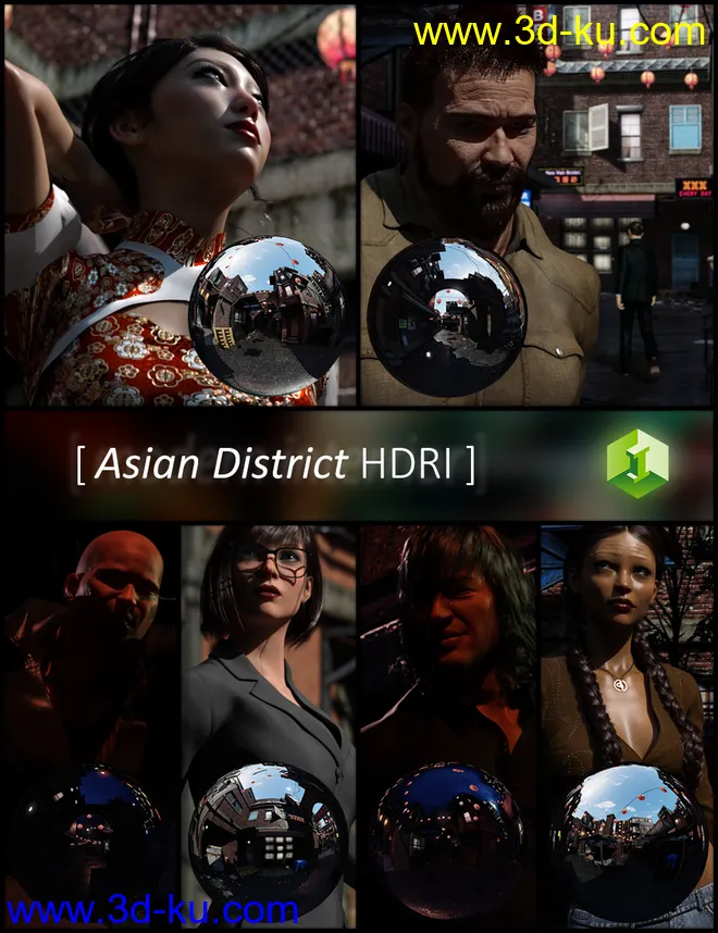 Asian District HDRI模型的图片1