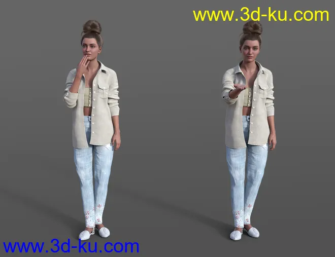 ASL Animations for Genesis 8.1 Female and Victoria 8.1模型的图片2