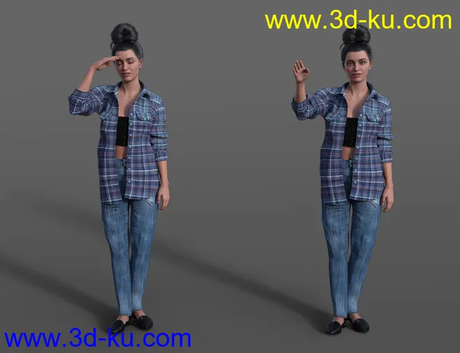 ASL Animations for Genesis 8.1 Female and Victoria 8.1模型的图片3