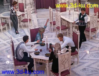 3D打印模型Aslan Court Poses for Genesis 8的图片