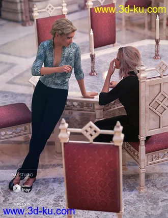 3D打印模型Aslan Court Poses for Genesis 8的图片