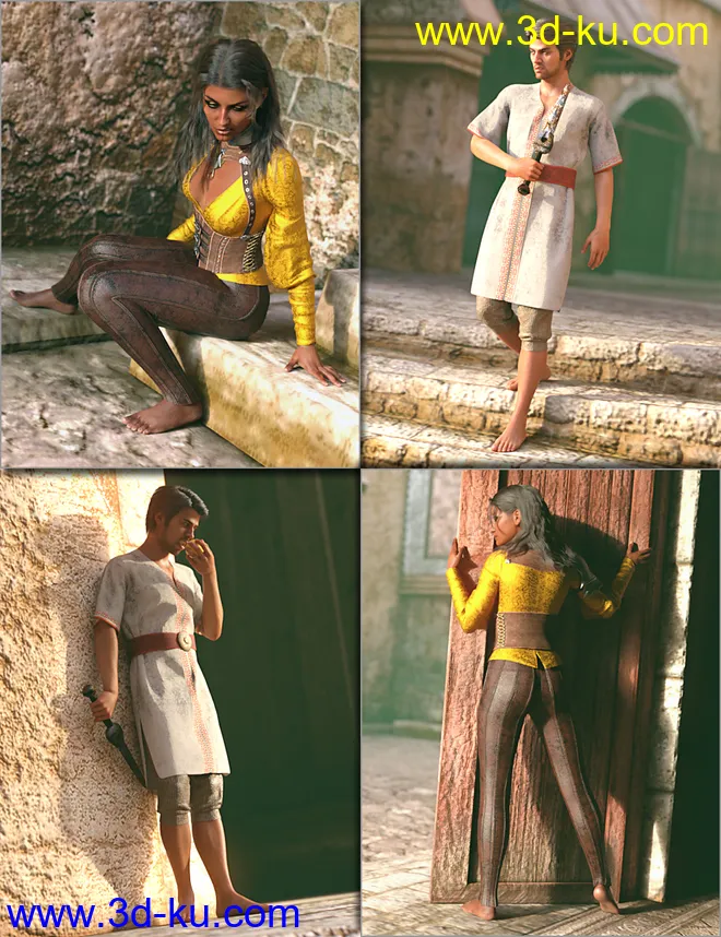 Assassins of the Souk Poses for Genesis 8模型的图片2