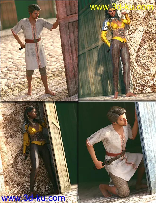 Assassins of the Souk Poses for Genesis 8模型的图片3