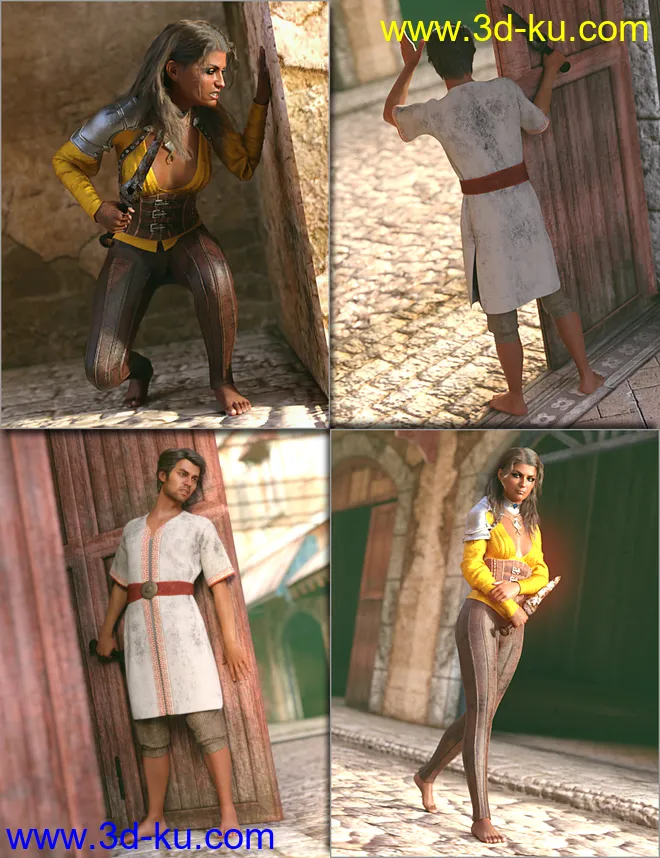 Assassins of the Souk Poses for Genesis 8模型的图片4
