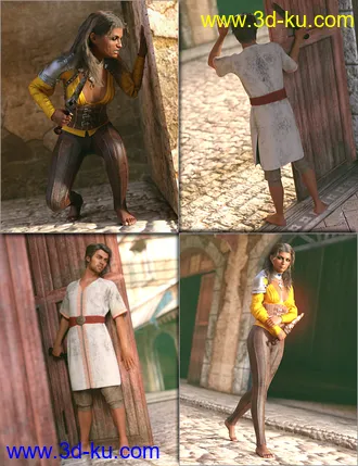 3D打印模型Assassins of the Souk Poses for Genesis 8的图片