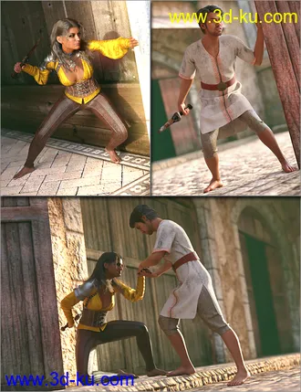 3D打印模型Assassins of the Souk Poses for Genesis 8的图片