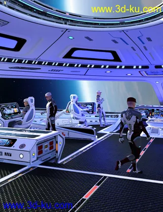 3D打印模型Astromaster Cockpit Crew Poses for Genesis 3 and 8的图片