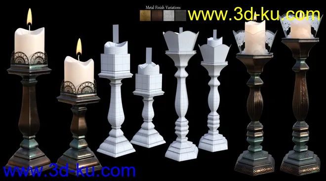 B.E.T.T.Y. Vintage Decor 01 Candlesticks模型的图片4