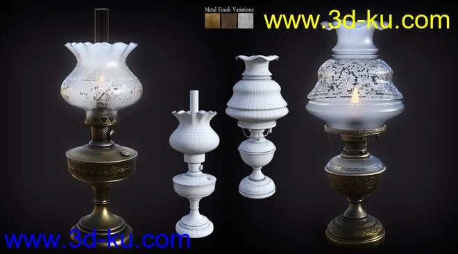 B.E.T.T.Y. Vintage Decor 02 Oil Lamps模型的图片2
