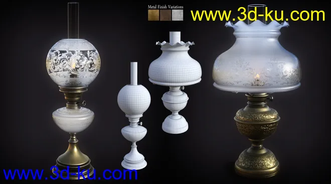 B.E.T.T.Y. Vintage Decor 02 Oil Lamps模型的图片4