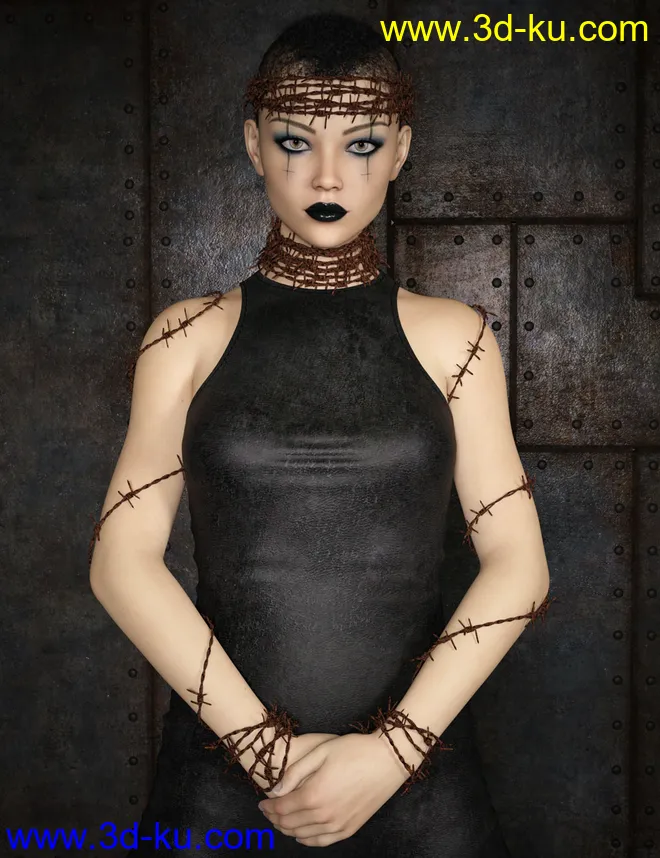 Barbed For Genesis 8 Female模型的图片3