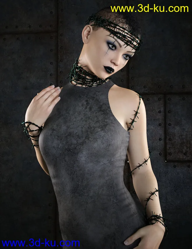 Barbed For Genesis 8 Female模型的图片5