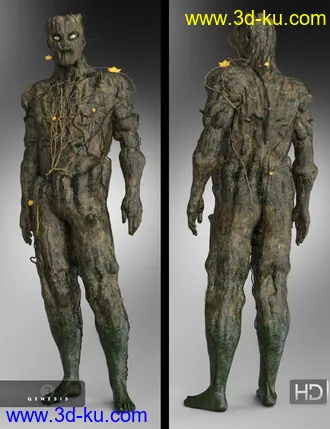 3D打印模型Barkley HD for Genesis 3 Male的图片