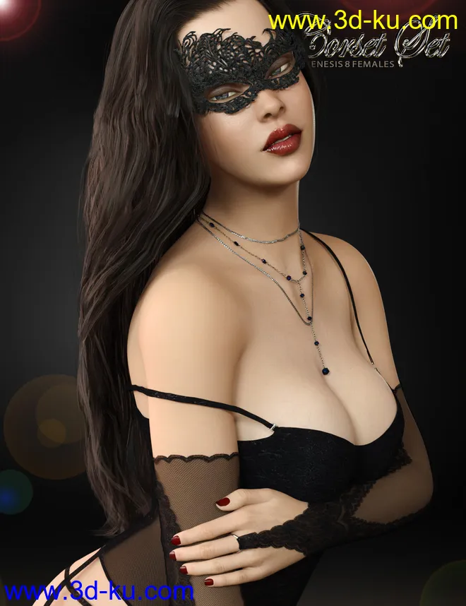 Basic Corset Lingerie Set for Genesis 8 Females(s)模型的图片12