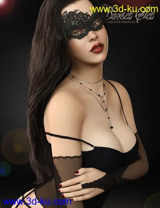 3D打印模型Basic Corset Lingerie Set for Genesis 8 Females(s)的图片