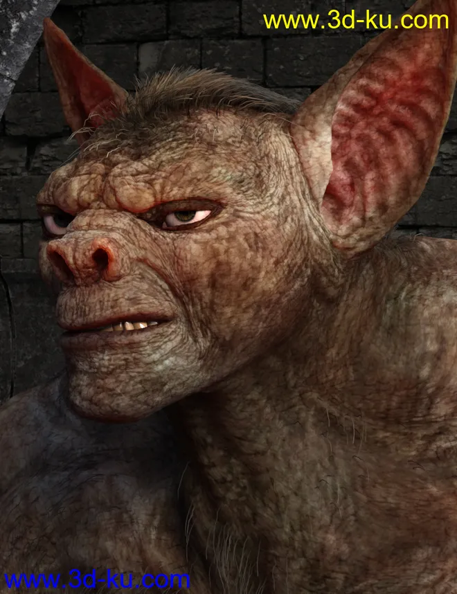 Bat Beast with dForce Hair for Genesis 8 Male模型的图片6