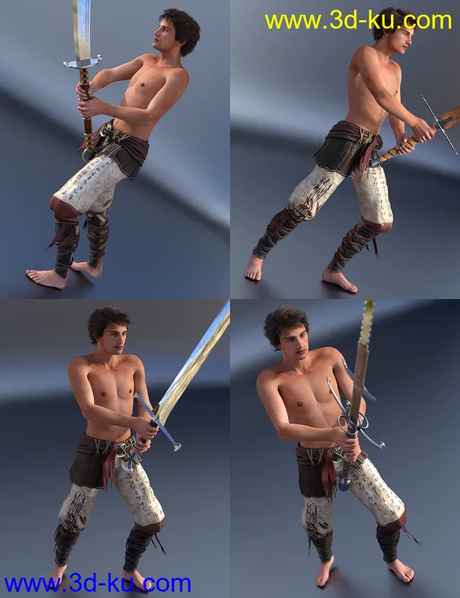 Battle Cry Poses for Zweihanders模型的图片2