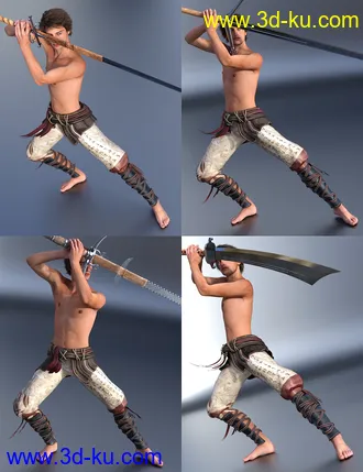 3D打印模型Battle Cry Poses for Zweihanders的图片