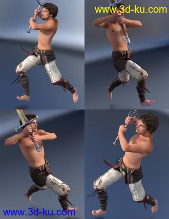 3D打印模型Battle Cry Poses for Zweihanders的图片