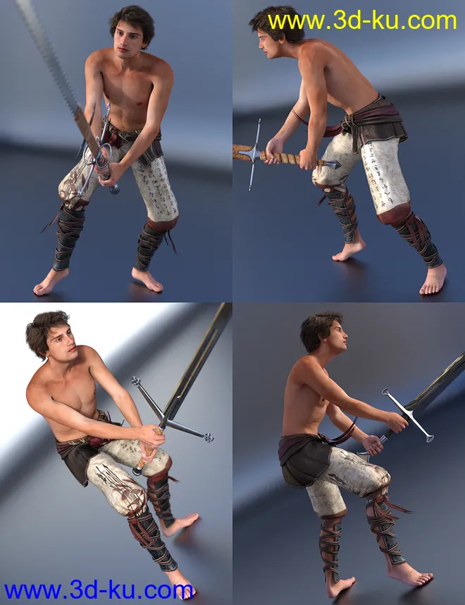 Battle Cry Poses for Zweihanders模型的图片7