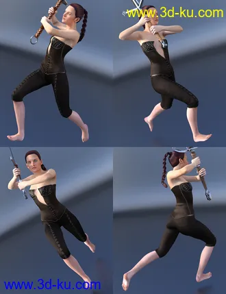 3D打印模型Battle Cry Poses for Zweihanders的图片