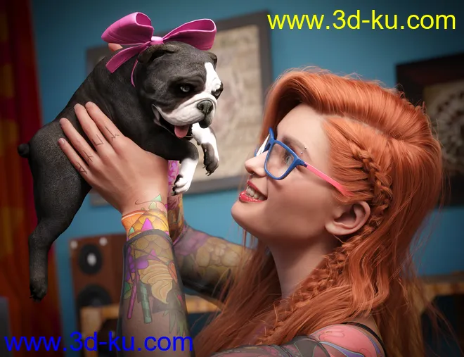 Baxter the English Bulldog for Dog 8模型的图片5