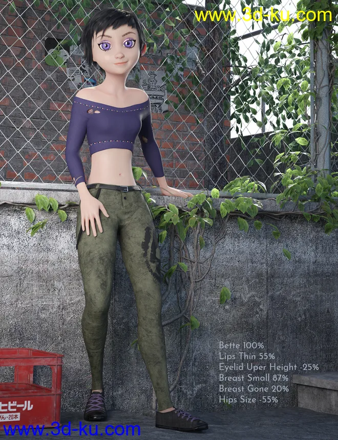 Bette for Genesis 8 Female模型的图片12