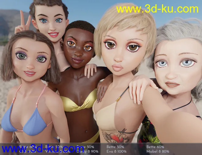 Bette for Genesis 8 Female模型的图片13
