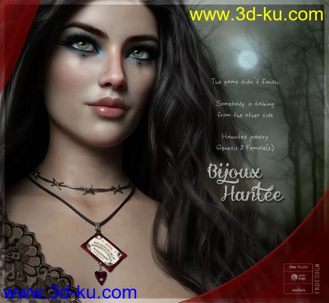 Bijoux Hantee for Genesis 8 Females模型的图片1