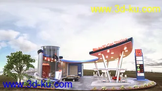 3D打印模型Bituka3d Gas Station的图片