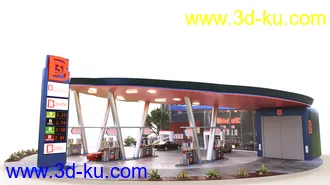 3D打印模型Bituka3d Gas Station的图片