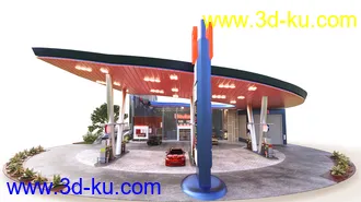 3D打印模型Bituka3d Gas Station的图片