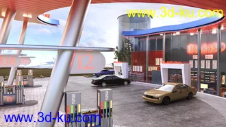 3D打印模型Bituka3d Gas Station的图片