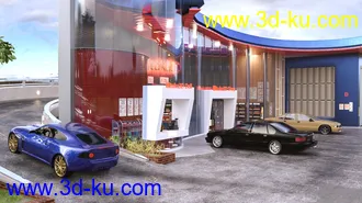 3D打印模型Bituka3d Gas Station的图片