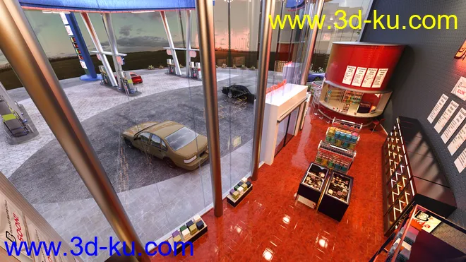 Bituka3d Gas Station模型的图片9
