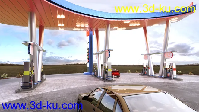 Bituka3d Gas Station模型的图片14