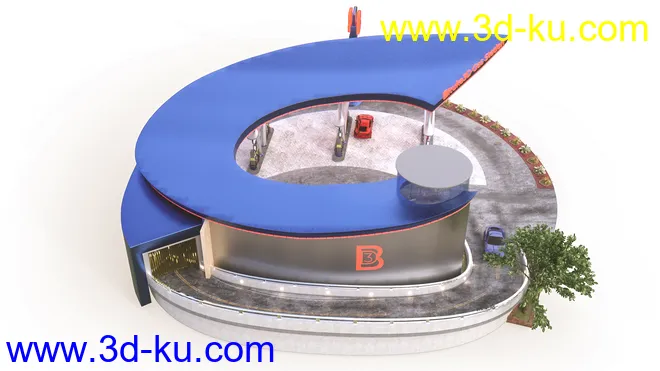 Bituka3d Gas Station模型的图片17